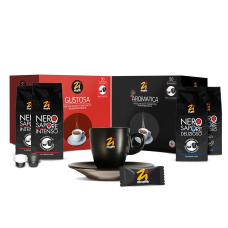 Zicaffè - Nespresso capsules tasting kit with chocolates
